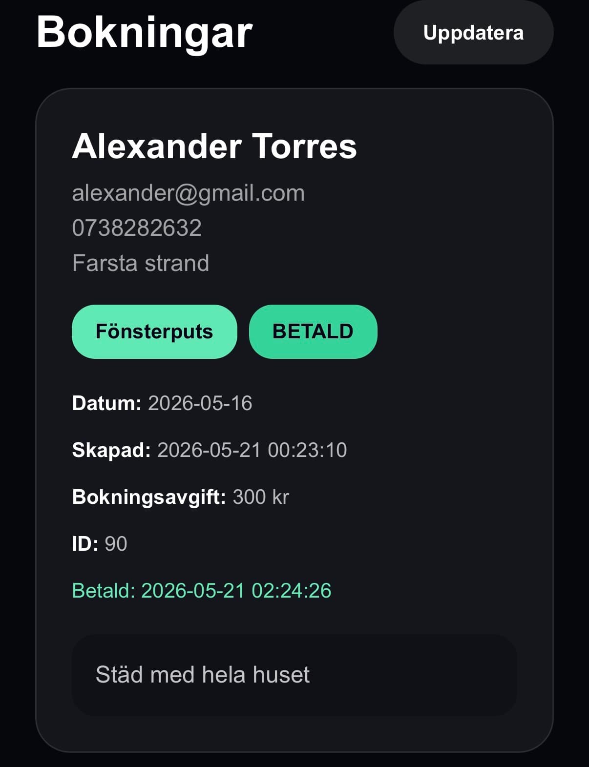 Admin Dashboard screenshot 3